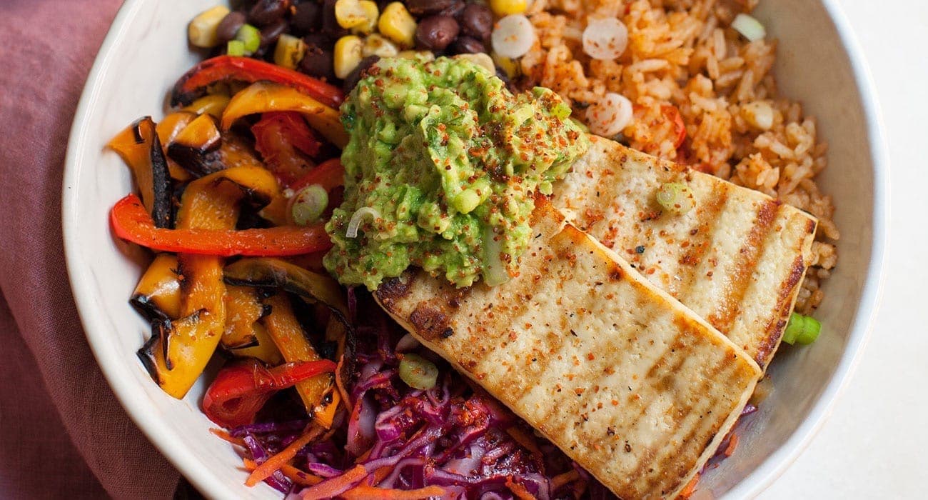 Mexican-style Rice & Grilled Tofu Bowl