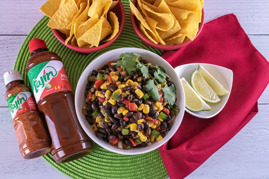 Black bean salad & mango Tajín style