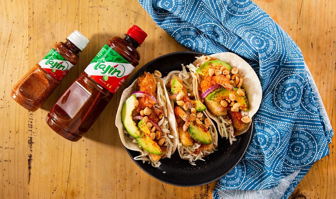 Mixed seafood tacos