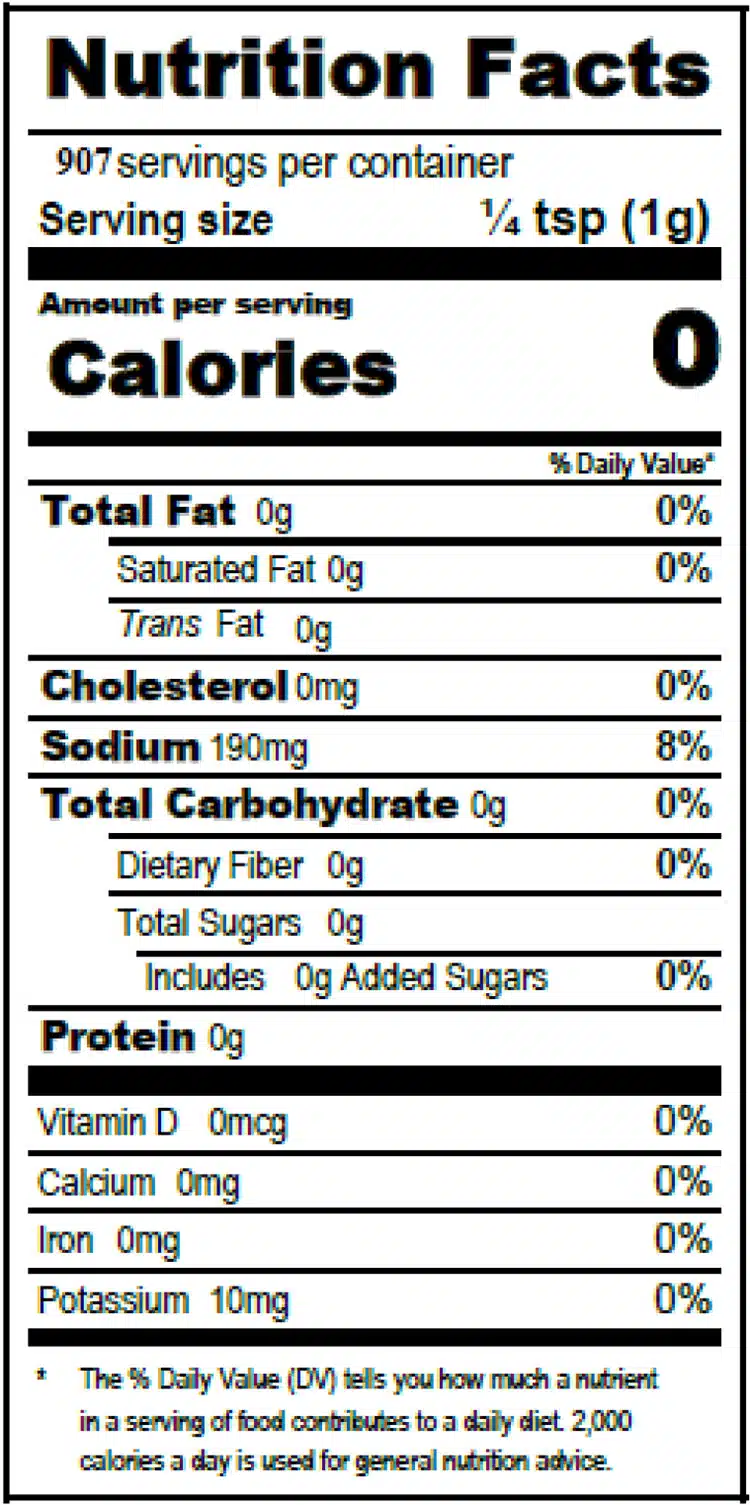 TAJÍN® Clásico Seasoning - 32oz Nutrition Facts 907g