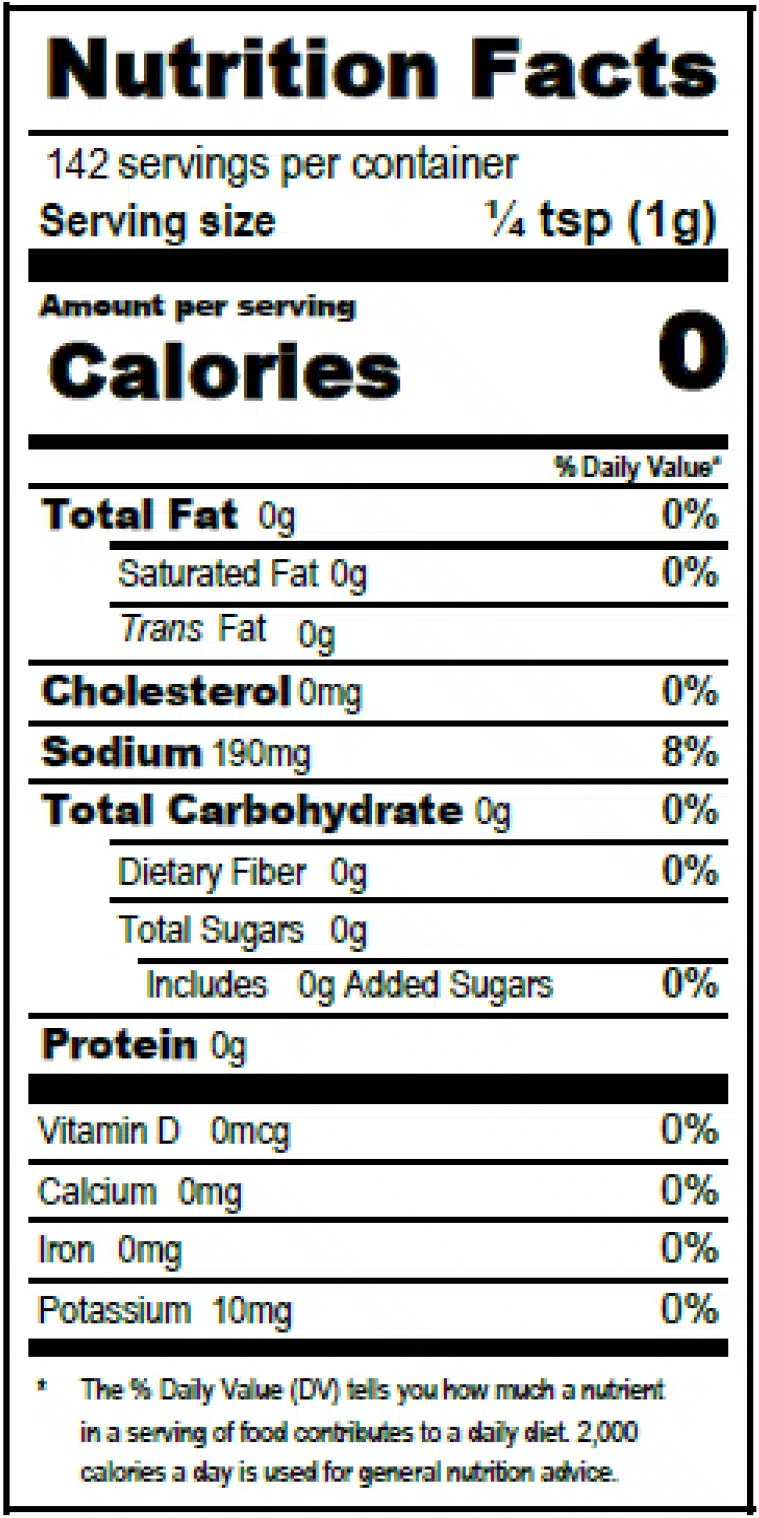 TAJÍN® Fruit Seasoning - 5oz Nutrition Facts 142g