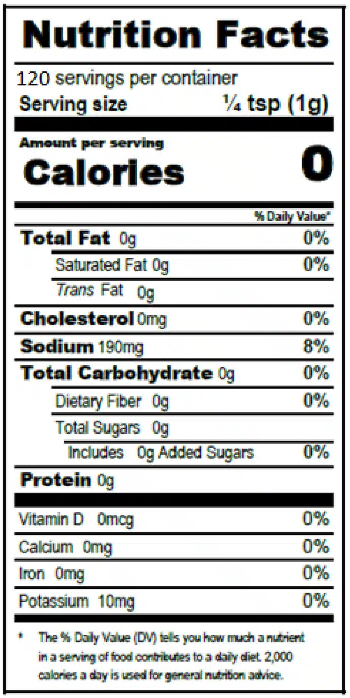 TAJÍN® Fruit Seasoning Rimmer Nutrition Facts Rimmer (120g)