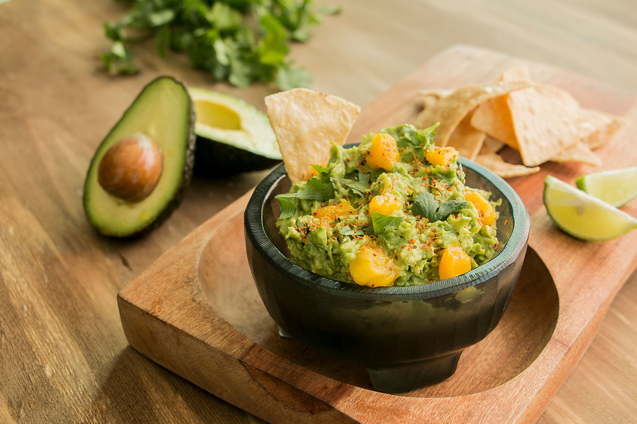 Guacamole with Mango - TAJIN a unique blend of mild chili peppers, lime ...