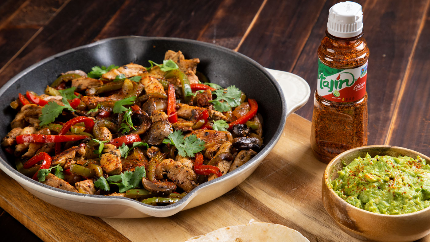 Tajín Chicken Fajitas - TAJIN a unique blend of mild chili peppers, lime  and sea salt.